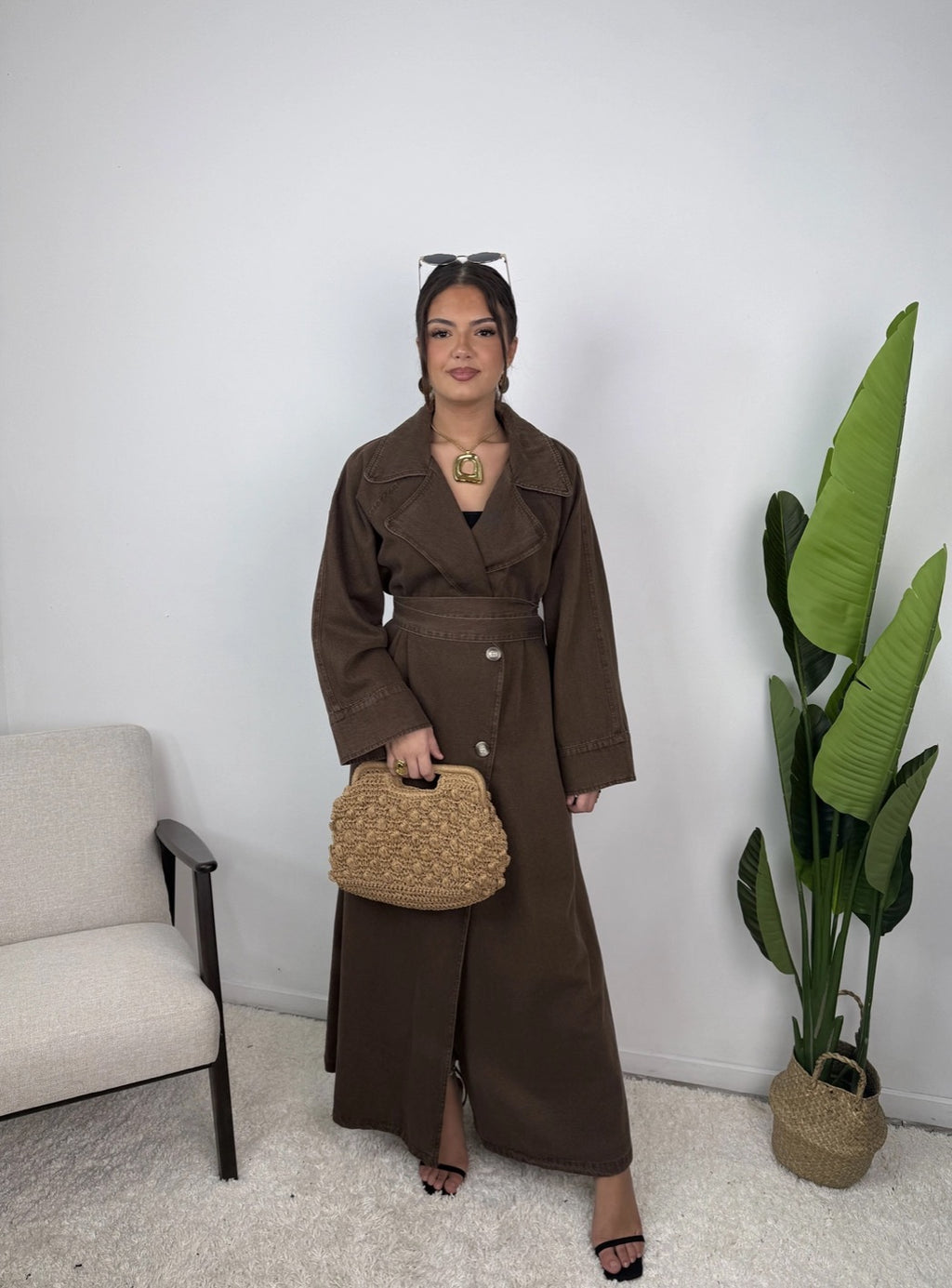 Trench Jean Louise — Marron chocolat