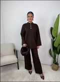 Ensemble jade-brun