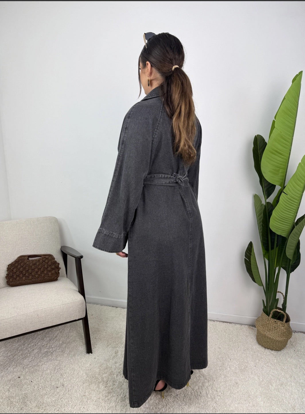 Trench Jean Louise — Noir / gris anthracite