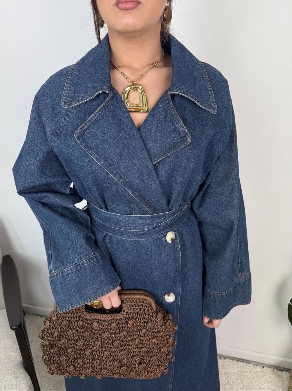 Trench Jean Louise — Bleu Denim